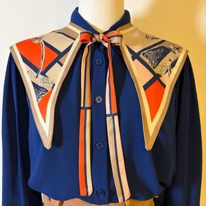 Chic Detachable Horse Print Scarf Collar | Equestrian Style | New